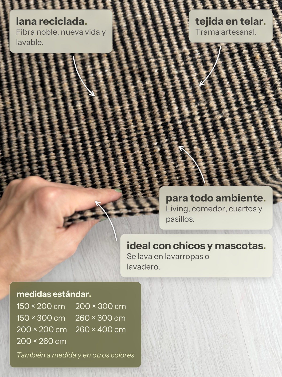 Características de la alfombra Salta Bicolor de Finia Home
